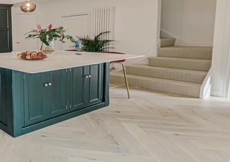 Herringbone Flooring Dinning Area