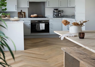 Herringbone Flooring Kitchen